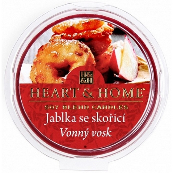 Heart & Home Äpfel mit Zimt Soja natürliches duftendes Wachs 27 g