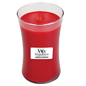 WoodWick Radieschen und Rhabarber - Duftkerze mit Radieschen und Rhabarber mit Holzdocht und Deckelglas groß 609,5 g