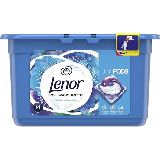 Lenor Waterlily Gelkapseln zum Waschen von Kleidung 14 Stück 369,6 g