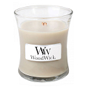 WoodWick Wood Smoke - Duftkerze mit Zedernholzrauch mit Holzdocht und Deckel klein 85 g