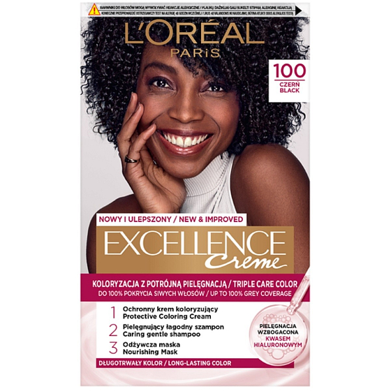Loreal Paris Excellence Creme Haarfarbe 100 Schwarz