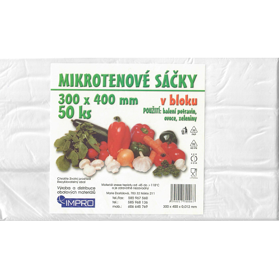 Impro Microtene Beutel in einem Block 30 x 40 cm 50 Stück