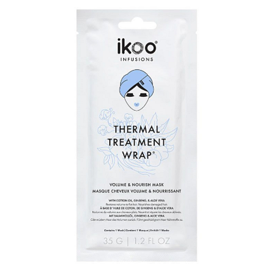 Ikoo Thermal Treatment Wrap Volume & Nourish Thermo-Haarkur in einer Kappe für Volumen 1 Stück