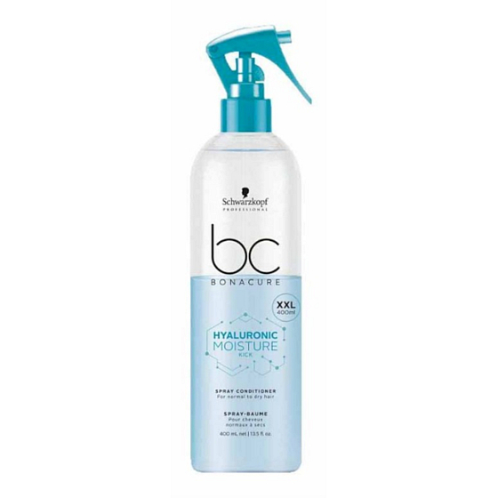 Schwarzkopf Professional BC Bonacure Hyaluronic Feuchtigkeits-Kick Leave-In Conditioner für trockenes Haar 400 ml XXL