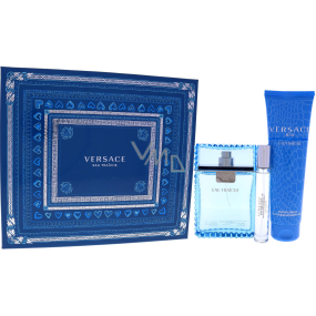 Versace Eau Fraiche Man Eau de Toilette für Männer 100 ml + Duschgel 150 ml + Eau de Toilette 10 ml, Geschenkset