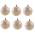 Beige Glasflaschen mit Perle 8 cm, 6 Stück