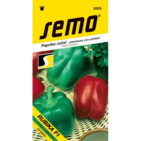Semo Paprika einjährige Gemüsesorte, für die Frühkultur Rubika F1 Hybrid 15 Samen