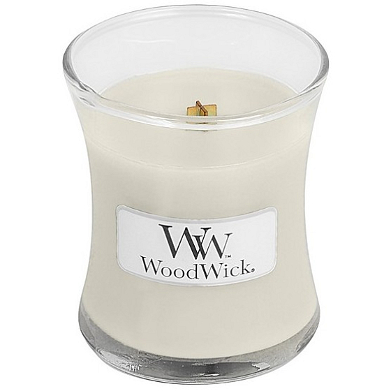 WoodWick Solar Ylang - Sun Ylang Duftkerze mit Holzdocht und Glasdeckel klein 85 g