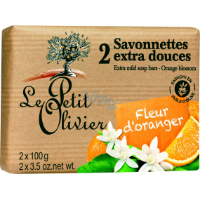 Le Petit Olivier Orangenblüten-Toilettenseife extrafein mit natürlichen Extrakten 2 x 100 g