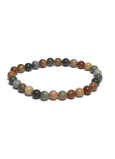 Jaspis Ocean Armband elastischer Naturstein, Kugel 6 mm / 16 - 17 cm, Stein der positiven Energie