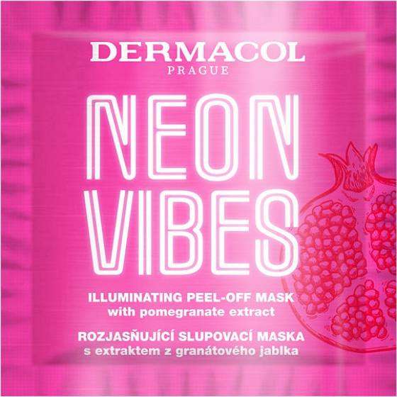 Dermacol Neon Vibes Aufhellende Peel-off-Maske mit Granatapfelextrakt 8 ml