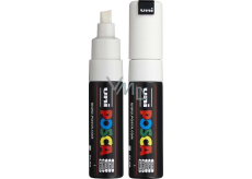 Posca Universal-Acrylmarker mit breiter, geschnittener Spitze 8 mm Weiß PC-8K