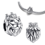 Sterling Silber 925 Royal Lion, Perle auf Armband Symbol