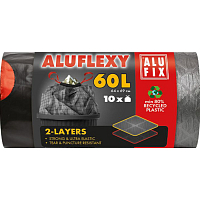 Alufix Müllsäcke, ziehbar, 33µ, 64 x 69 cm, 60 l, 10 Stk