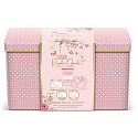 Baylis & Harding Rose, Poppy and Vanilla Duschcreme 50 ml + Handcreme 50 ml + feste Seife 50 g + Körperbutter 50 ml + Schwamm + Dose, Kosmetikset für Frauen