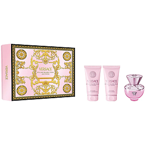 Versace Dylan Pink Blush Eau de Parfum 50 ml + Körperlotion 50 ml + Duschgel 50 ml, Geschenkset für Frauen Versace Dylan Pink Blush Eau de Parfum 50 ml + Körperlotion 50 ml + Duschgel 50 ml, Geschenkset für Frauen