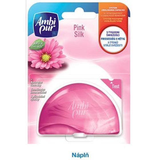 Ambi Pur Pink Seide Toilettenblock Flüssigkeitsvorhang Nachfüllung 55 ml
