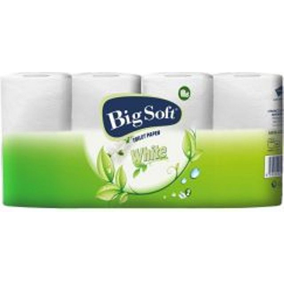 Big Soft White parfümiertes Toilettenpapier 2-lagig, 8 x 200 Stück