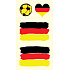 Arch Tattoo Aufkleber auf Gesicht und Körper Deutschland Flagge 1 Motiv