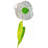 Blume groß weiß verflochten 49 cm