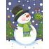 Nekupto Geschenk Krafttasche 24 x 18 x 8 cm blau Schneemann