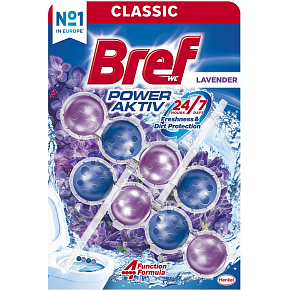 Bref Power Aktiv 4 Formel Lavendel Toilettenblock 2 x 50 g Bref Power Aktiv 4 Formel Lavendel Toilettenblock 2 x 50 g