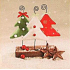 Nekupto Papierservietten 3-lagig 33 x 33 cm 20 Stück grauweiße Weihnachtsbäume