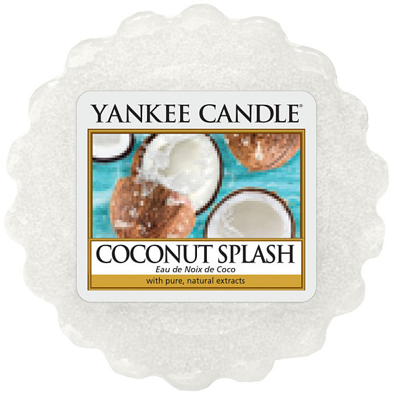 Yankee Candle Coconut Splash - Kokosnuss-Erfrischungs-Duftwachs für Aromalampe 22 g