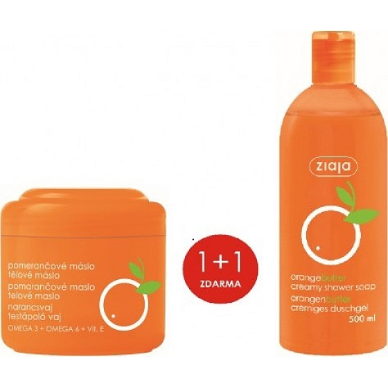 Ziaja Orangenbutter Körperbutter 200 ml + Duschgel 500 ml, Duopack