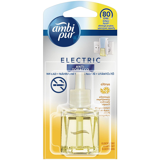 Ambi Pur Electric Anti Tobacco Citrus Lufterfrischer für elektrische Verdampfer Nachfüllung 20 ml