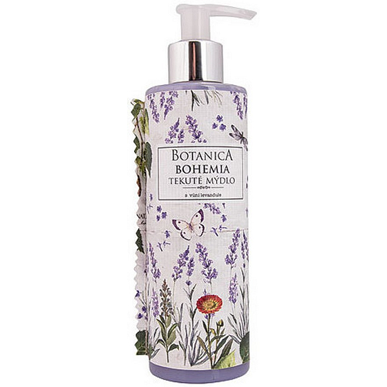 Bohemia Gifts Botanica Lavendel mit Olivenöl, Kräuterextrakt und Joghurt-Aktivstoff Flüssigseife Spender 250 ml