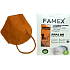 Famex Respirator Mundschutz 5-lagige FFP2 Gesichtsmaske orange 10 Stück