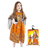 Rappa Halloween Hexenkostüm orange für Kinder, Größe M
