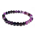 Achat lila Armband elastisch Naturstein, Kugel 6 mm / 16 - 17 cm