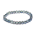 Kristall Aqua aura blau facettiert semi-metallisch, Armband elastisch Naturstein, Perle 6 mm / 16 - 17 cm, Stein Steine