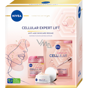 Nivea Cellular Expert Life remodellierende Tagescreme mit Hyaluronsäure 50 ml + textile Gesichtsmaske mit Hyaluronsäure 1 Stück, Kosmetikset für Frauen