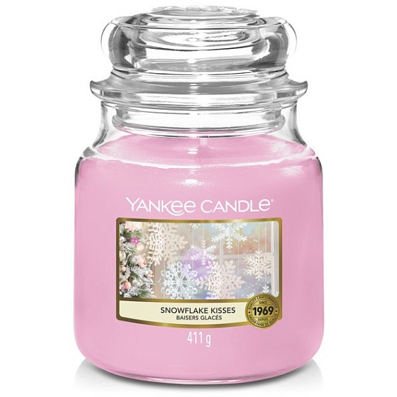 Yankee Candle Snowflake Kisses - Snowflake Kisses Duftkerze Klassisch mittelgroßes Glas 411 g