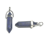 Lapislazuli Pendel Sechseck-Anhänger Naturstein 41 x 13 mm, Stein der Harmonie