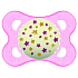 Mam Night Silikon Schnuller 0+ Monate Rosa mit Sternen