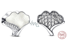 Charme Sterling Silber 925 Ginkgo Biloba Smart, Perle für Armband Natur