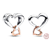 Charme Sterling Silber 925 Perforierte Herz mit Unendlichkeit 2in1, Perle auf Armband Familie