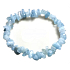Aquamarin-Armband elastisch gehackter Naturstein 19 cm, Symbol der Gerechtigkeit