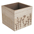 Blumentopf aus Holz mit Wiesenblumen 10 x 9 x 10 cm