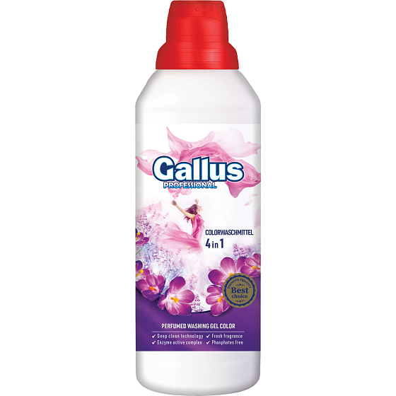 Gallus Color 4v1 prací gel na barevné prádlo, 1 l