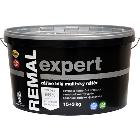 REMAL Expert strahlend weiße Wandfarbe, 15+3 kg