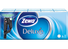 Zewa Deluxe Standard 3-lagige Papiertaschentücher, 10× 10 Stück