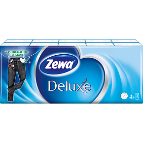 Zewa Deluxe Standard 3-lagige Papiertaschentücher, 10× 10 Stück