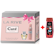 LA RIVE CUTÉ Eau de Parfum 100 ml + Deo-Spray 150 ml, Geschenkeset für Frauen + La Rive 2in1 Duschgel Minie 250 ml EXTRA