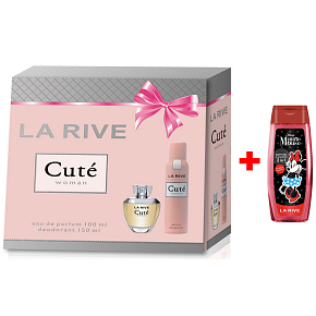 LA RIVE CUTÉ Eau de Parfum 100 ml + Deo-Spray 150 ml, Geschenkeset für Frauen + La Rive 2in1 Duschgel Minie 250 ml EXTRA