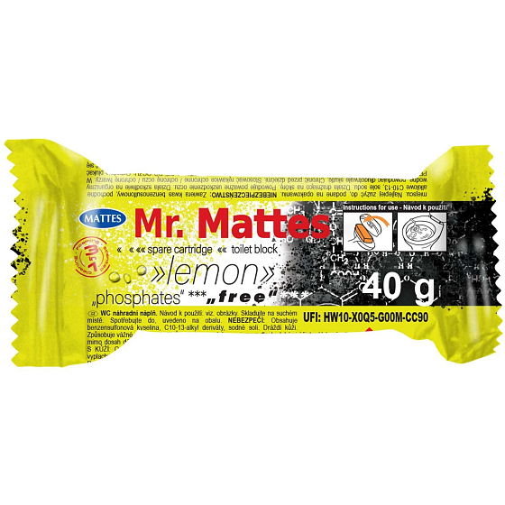 Mr. Mattes 3in1 Zitrone WC-Ersatzfüllung 40 g